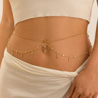 Chaîne de hanche et nombril - bijou de taille et ventre pour femme or