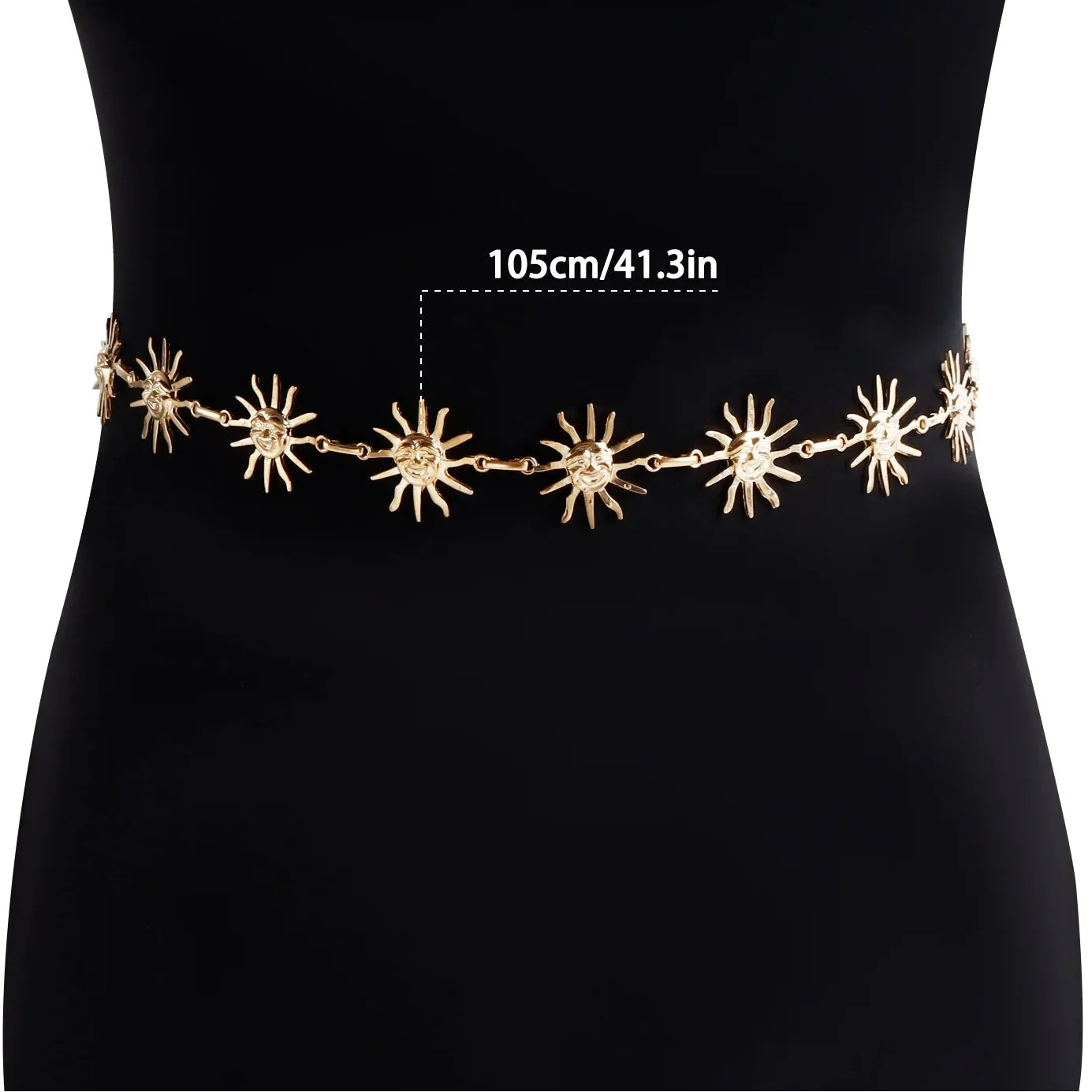 Chaîne de hanche soleil - bijou de taille et ventre pour femme