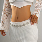 Chaîne de hanche soleil - bijou de taille et ventre pour femme argent