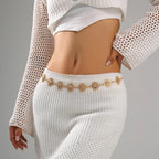 Chaîne de hanche soleil - bijou de taille et ventre pour femme or