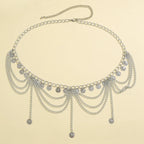 Chaîne de hanche style oriental - bijou de taille et ventre pour femme argent