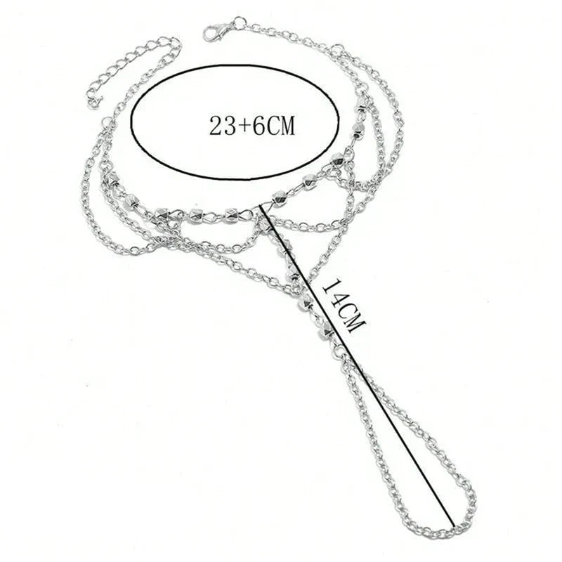 White Pearl Ankle Chain - Women's Foot Jewelry