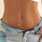 Chaîne de Ventre avec Perles pour Femme or