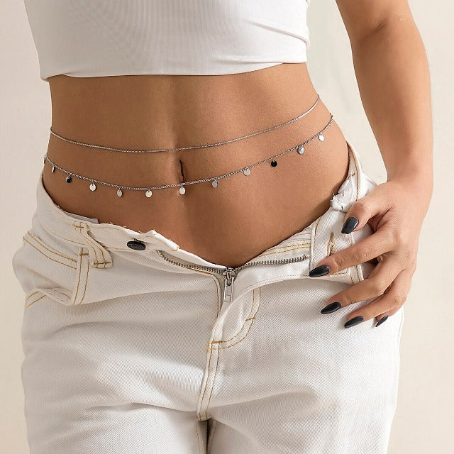 Belly Chain for Women Gold & Silver silver