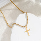 Women's Gold Cross Chain & Pendant