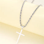 Women's Silver Cross Chain & Pendant