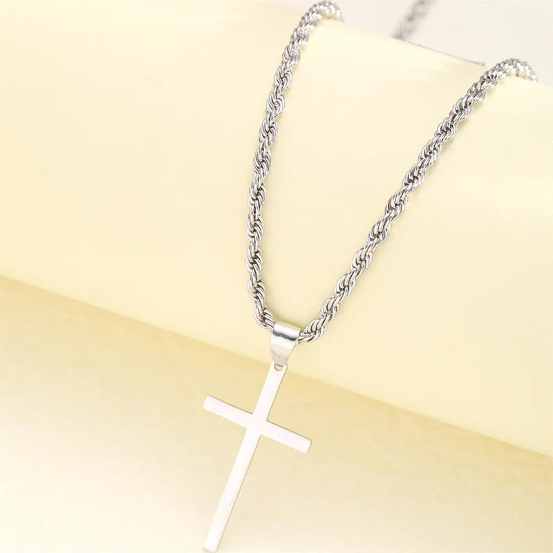 Women's Silver Cross Chain & Pendant