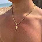 Women's Gold Cross Chain & Pendant