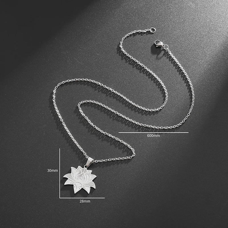 Lotus Flower Chain & Medallion