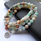 Chinese Buddhist Rosary for men and women amazonite