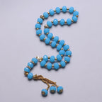 Chapelet musulman élégant - Tasbih islamique 33 perles turquoise