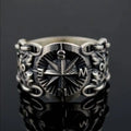 Compass Signet Ring Wind Rose