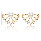 Lotus Flower Stud Earrings for Women
