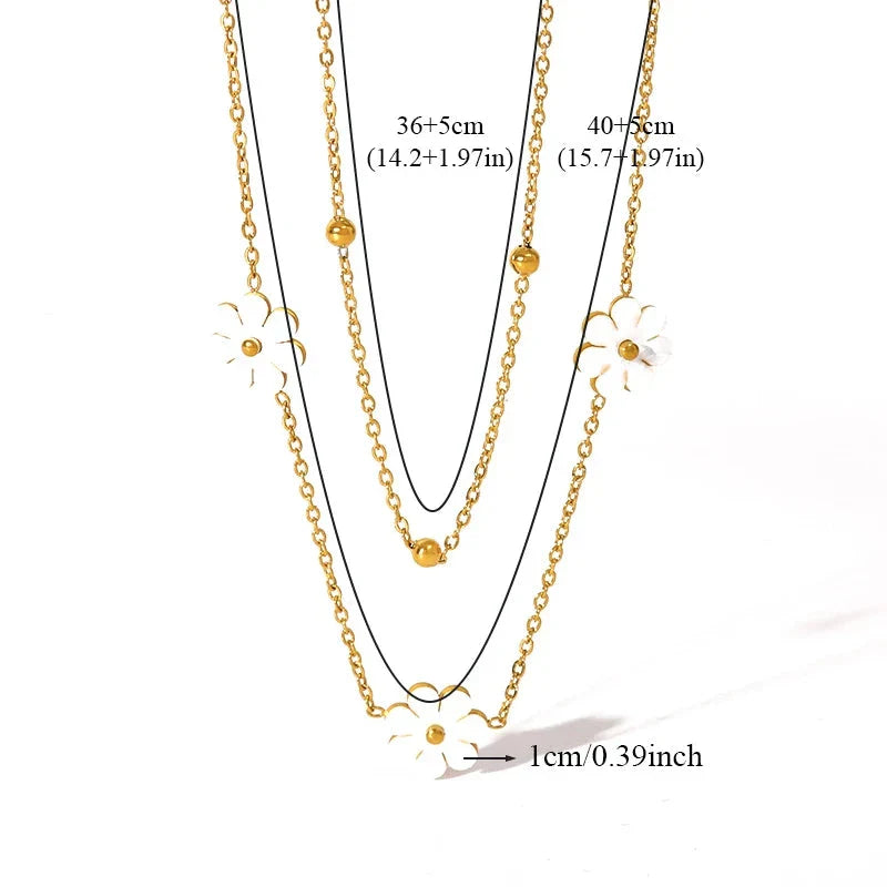 Set of 3 Gold Daisy Jewelry