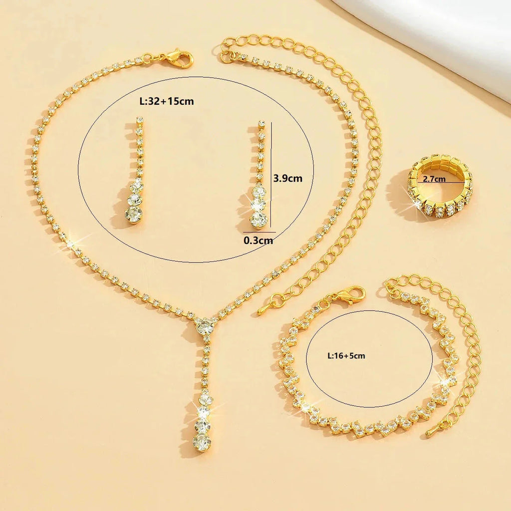 Set of 4 Rhinestone Jewelry