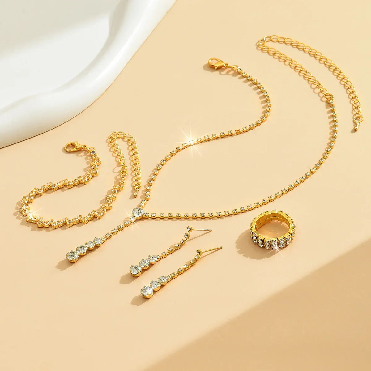 Set of 4 Rhinestone Jewelry