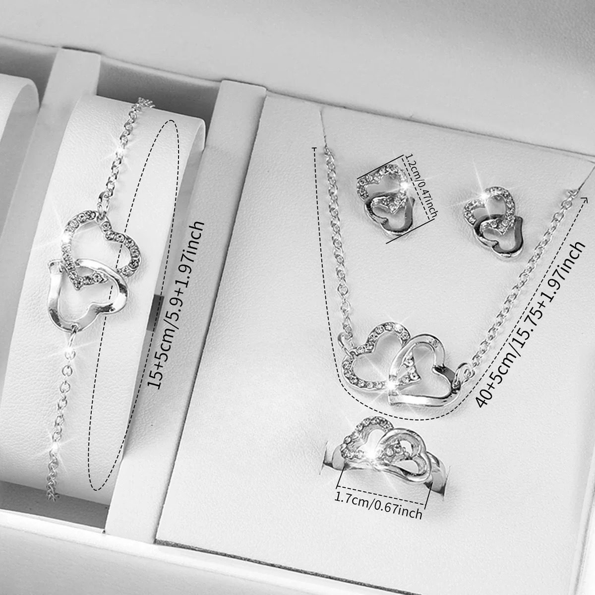 Set of 5 Heart Jewelry