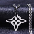 Protection Amulet Necklace Witch's Knot silver