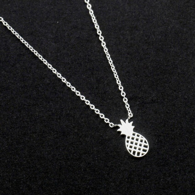 Pineapple Necklace Gold & Silver for Women silver