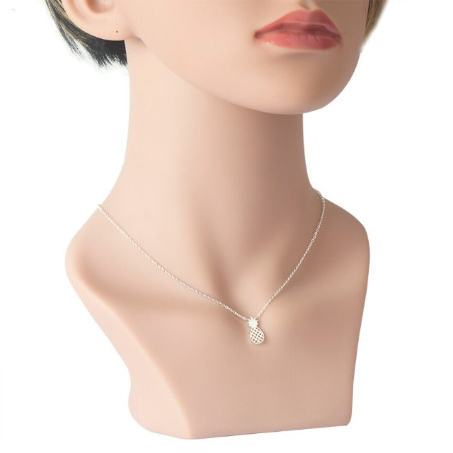 Collier Ananas Or & Argent pour Femme
