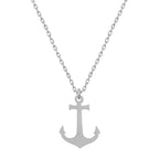 Collier ancre femme argent