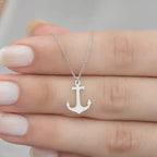 Collier ancre femme argent