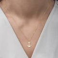 Collier ancre femme or