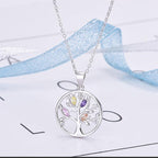 Collier Arbre de Vie Femme violet