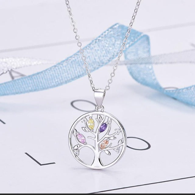 Purple Women's Tree of Life Necklace