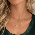 Artemis Spark Arc Necklace - Moissanite Diamond 