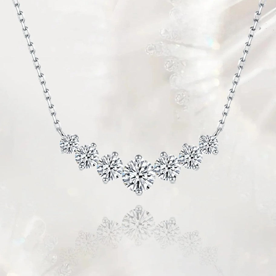 Artemis Spark Arc Necklace - Moissanite Diamond 