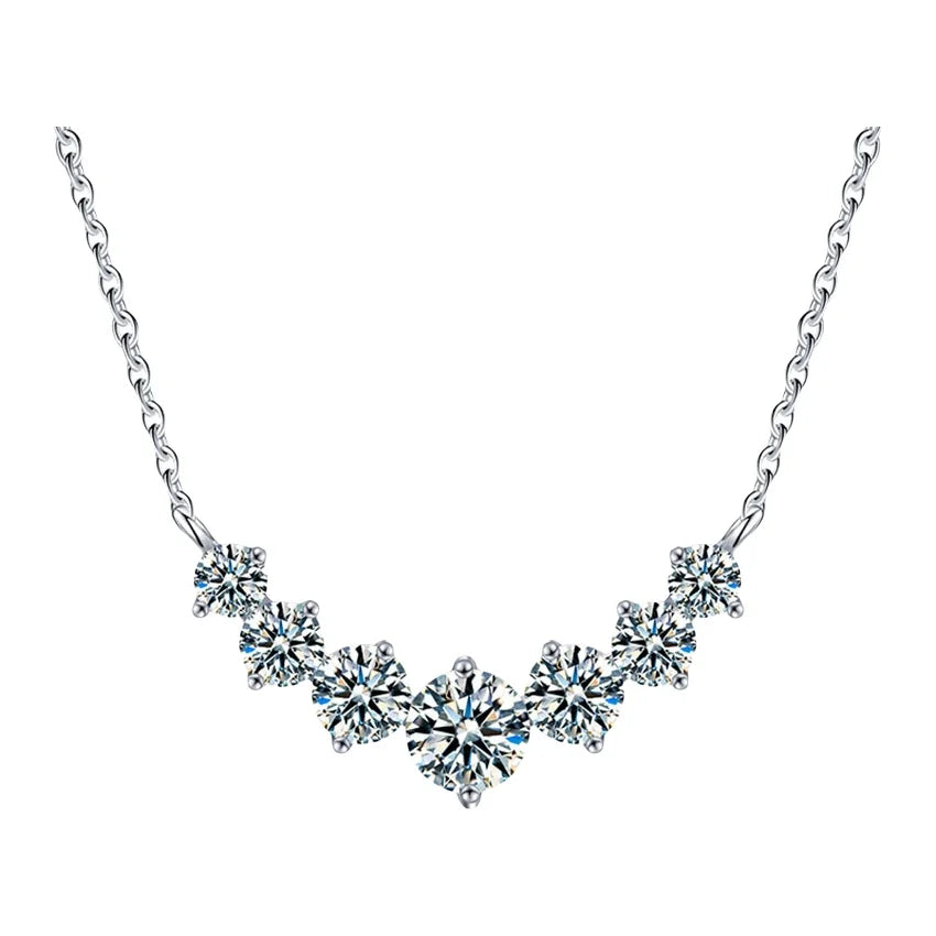 Artemis Spark Arc Necklace - Moissanite Diamond 