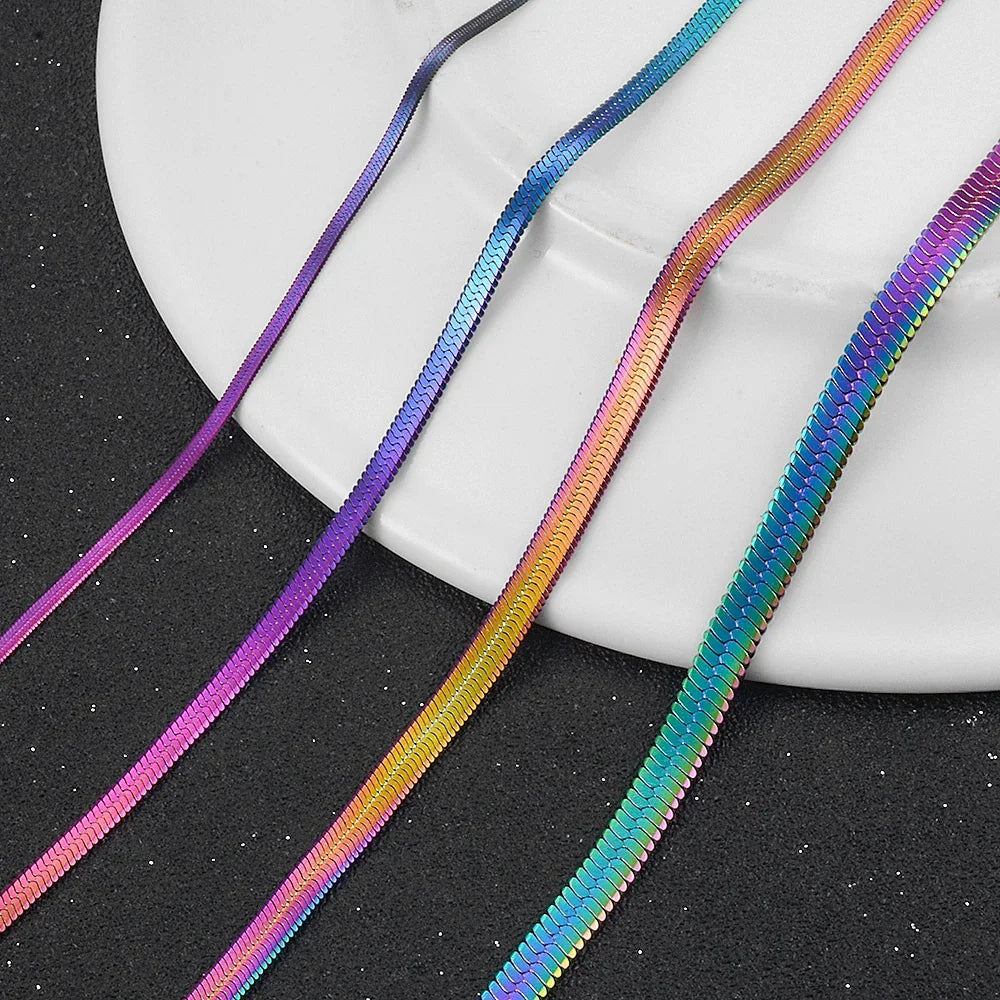 Collier avec pendentif arc-en-ciel homme ou femme