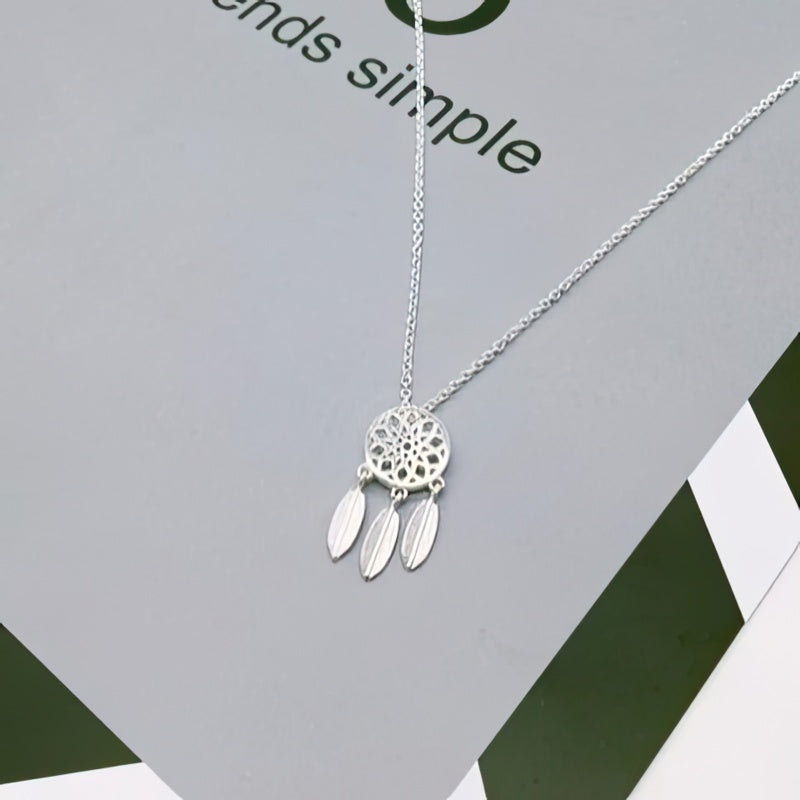 Dreamcatcher Silver Necklace