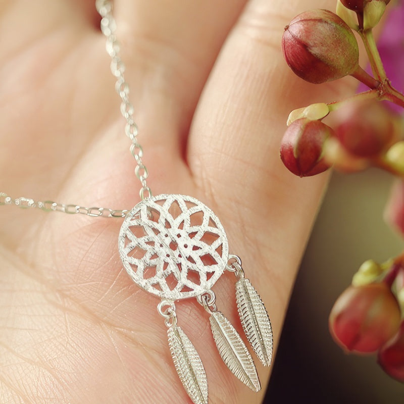 Dreamcatcher Silver Necklace