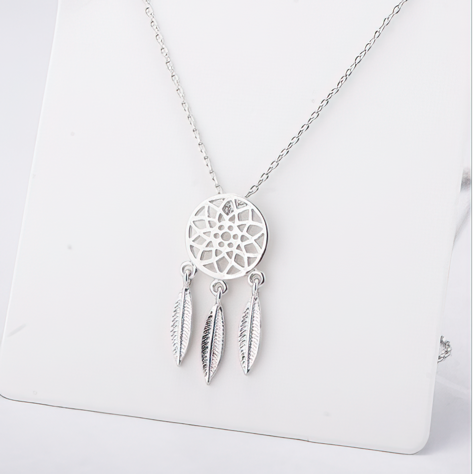 Silver Dreamcatcher Necklace