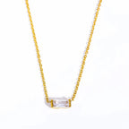 Necklace with Fine Colored Birthstone Pendant