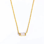 Necklace with Fine Colored Birthstone Pendant