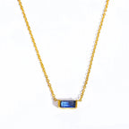 Necklace with Fine Colored Birthstone Pendant