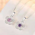 Necklace with Flower Pendant for Women pink