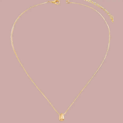 Necklace with Fine Gold Water Drop Pendant