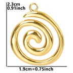 Collier avec grand pendentif spirale ajourée