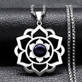Necklace with Beautiful Lotus Flower Pendant