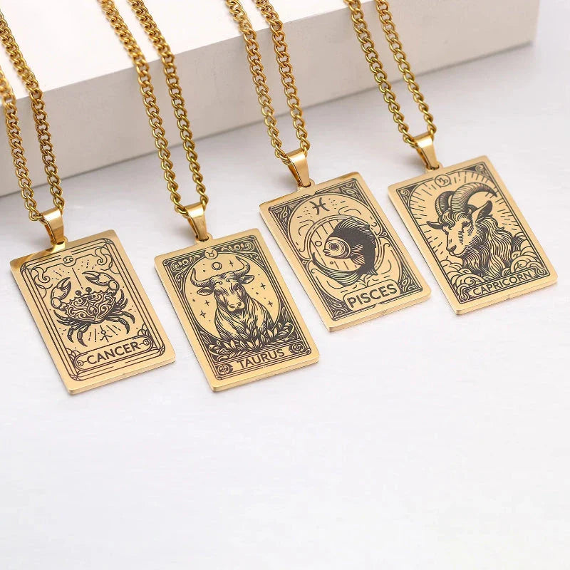 Necklace with Pretty Astrological Zodiac Sign Pendant