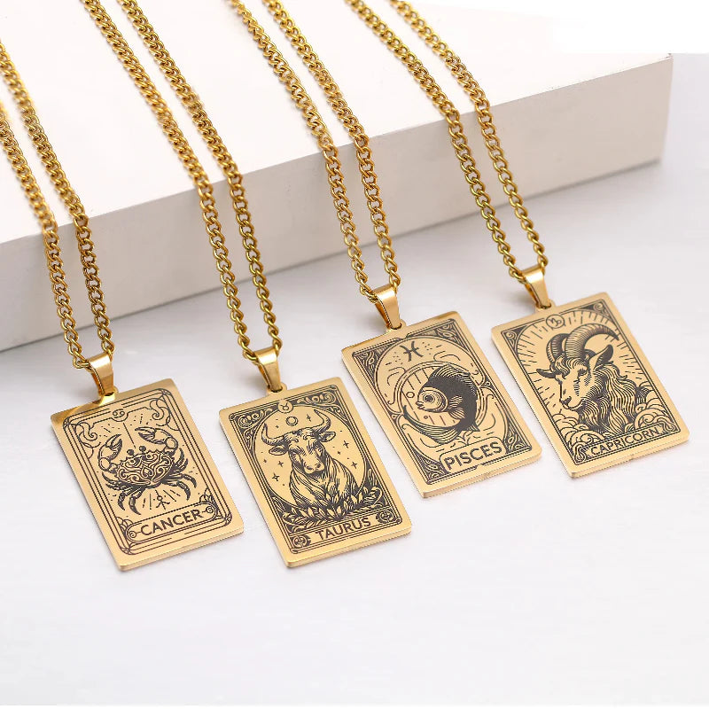 Necklace with Pretty Astrological Zodiac Sign Pendant