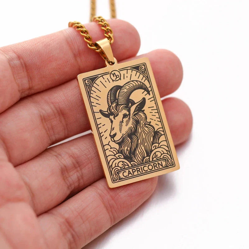 Necklace with Pretty Astrological Zodiac Sign Pendant