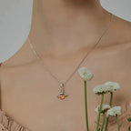 Collier avec pendentif abeille femme argent