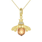 Collier avec pendentif abeille femme or
