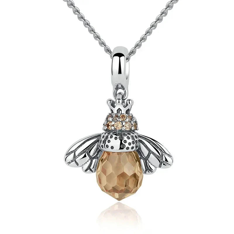 Collier avec pendentif abeille femme argent