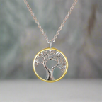 Necklace with Tree of Life Pendant for Women with Zircon